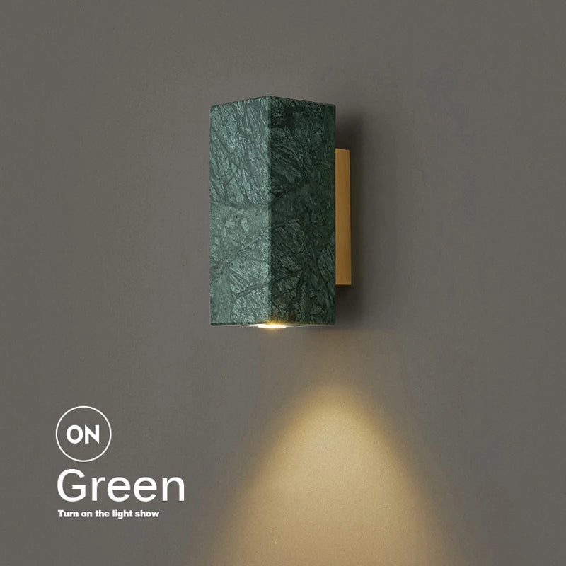 Nordic Green Marble Wall Sconce