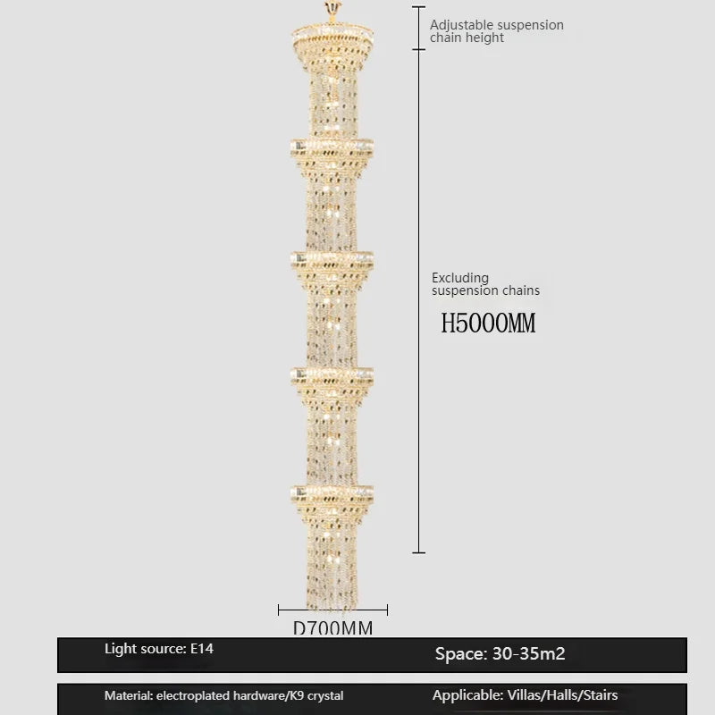 Dimmable spiral crystal chandelier on flush mounting, assembly required