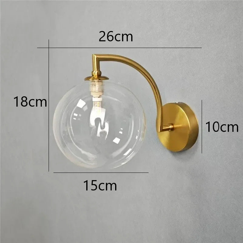 Modern G9 Glass Ball Wall Sconce