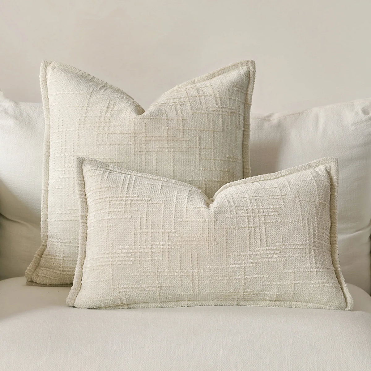Solid Chenille Throw Pillow Cover — styling detail