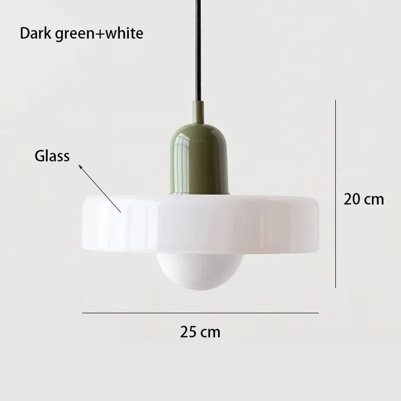 White glass chandelier shade in a compact mid century profile