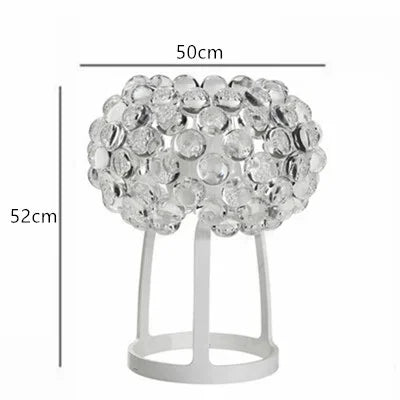 Beaded ceiling chandelier design H at 19.7 in (50 cm) in chrome