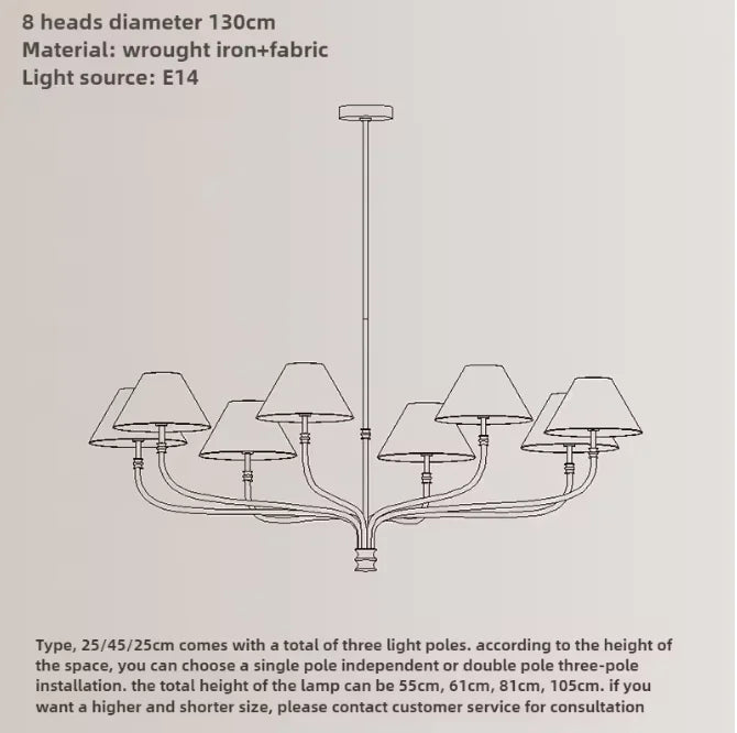 Fabric Branch Chandelier