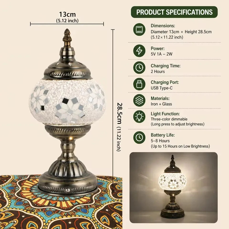 LED Table Lamp Touch Sensor Rechargeable Desktop Night Light Wireless Reading Lamp For Restaurant Hotel Bar Bedroom Decor Light