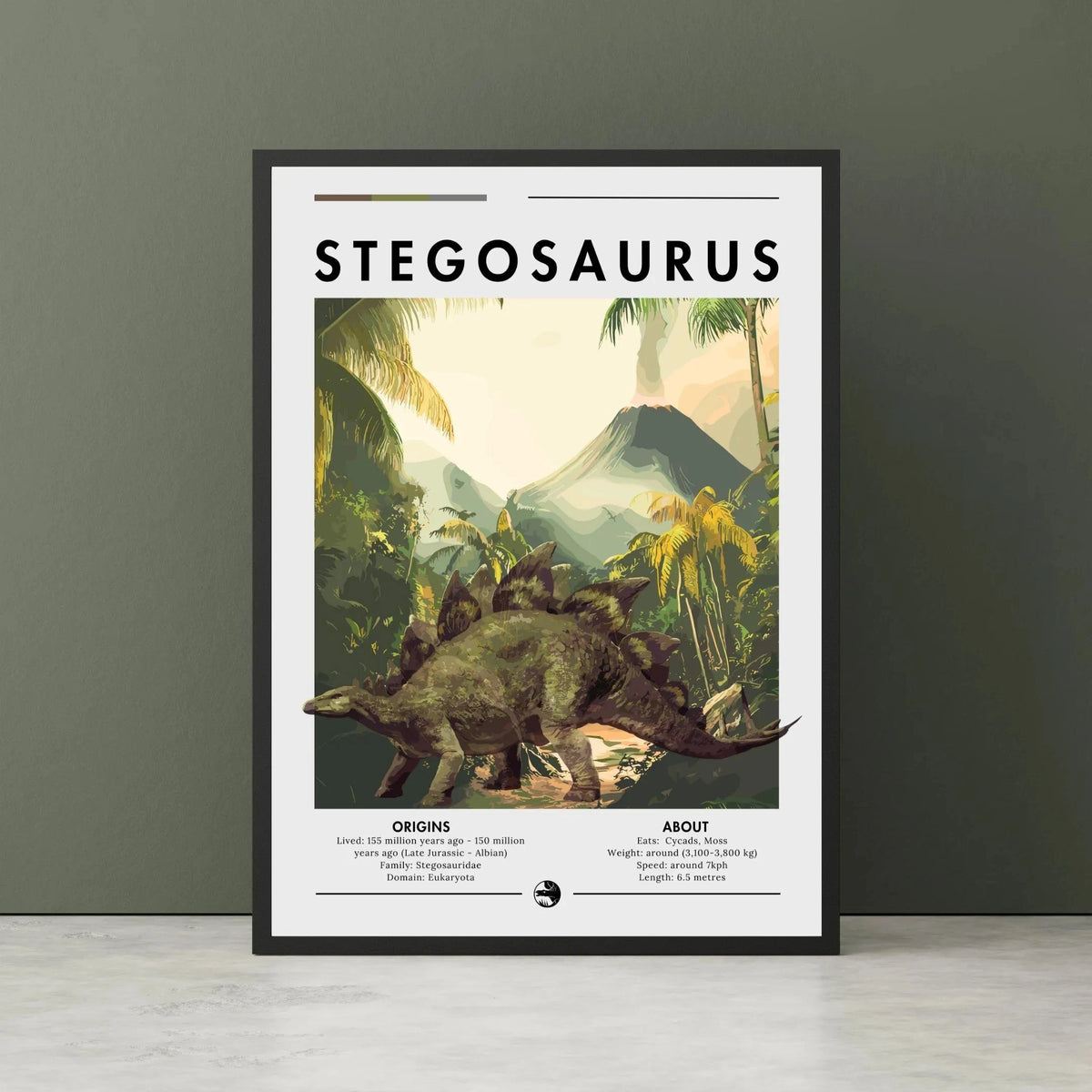 Dinosaur Spinosaurus Prehistoric Canvas Wall Art Poster