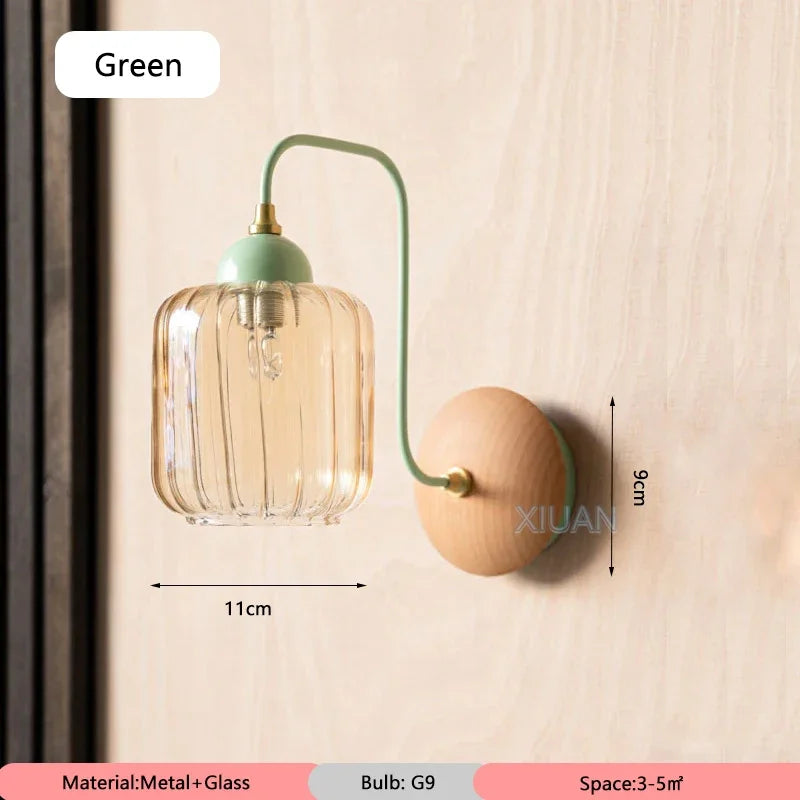 Nordic Amber Glass Wall Sconce