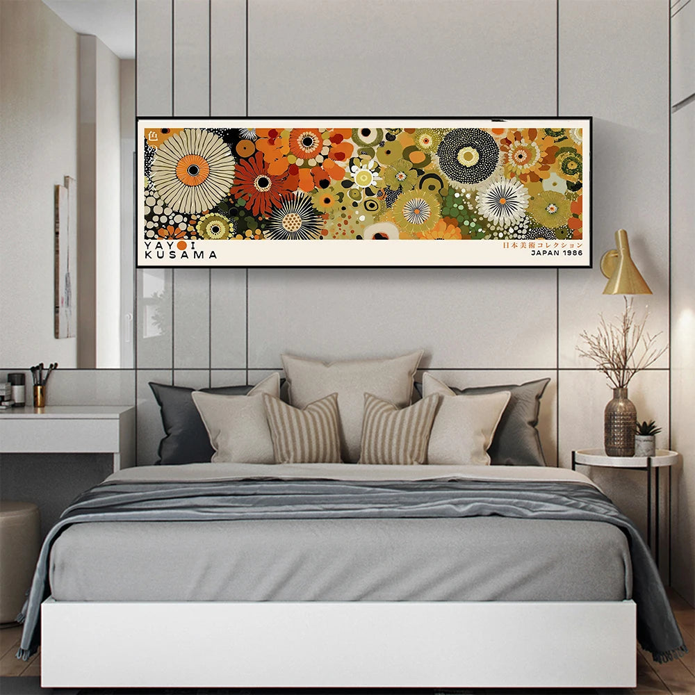 Yayoi Kusama Floral Landscape Tall Canvas Wall Art