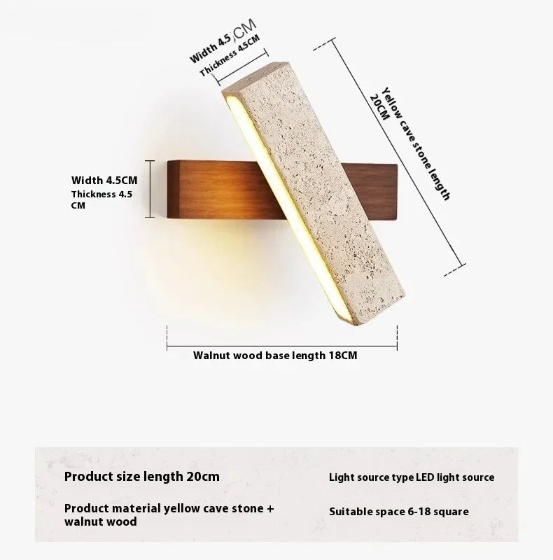 Natural Stone Art Deco Wall Sconce