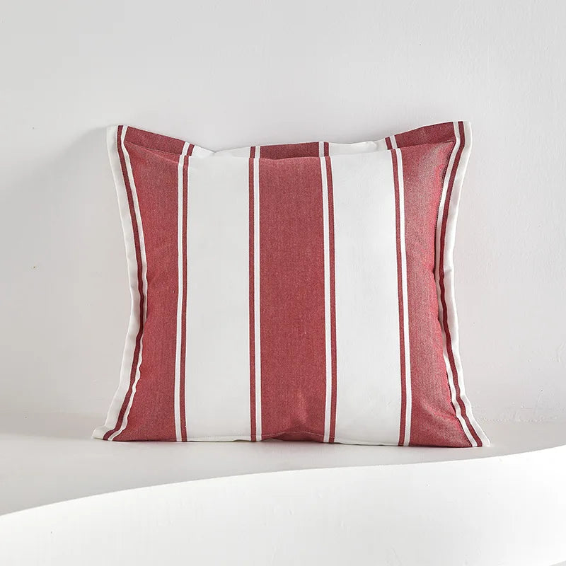 Tassel Trim Cotton Linen Pillow Cover — styling detail