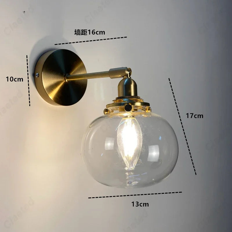 Creative E27 Glass Wall Sconce