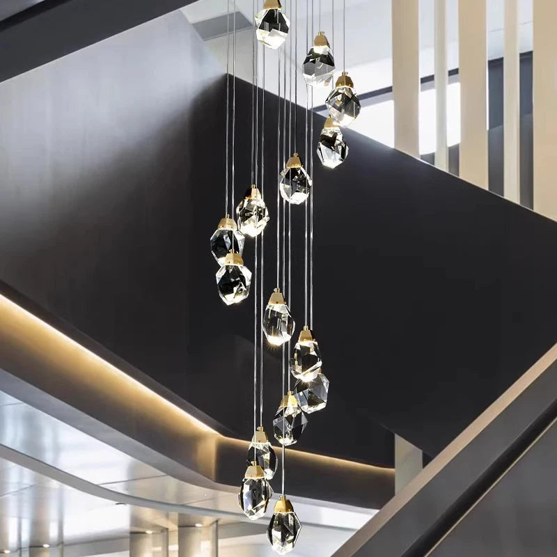 Twenty four head chandelier, 31.5 in across, with a 118.1 in drop
