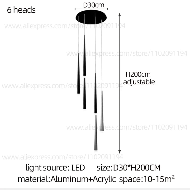 Three head chandelier, 7.9 in across, with a 47.2 in cord drop