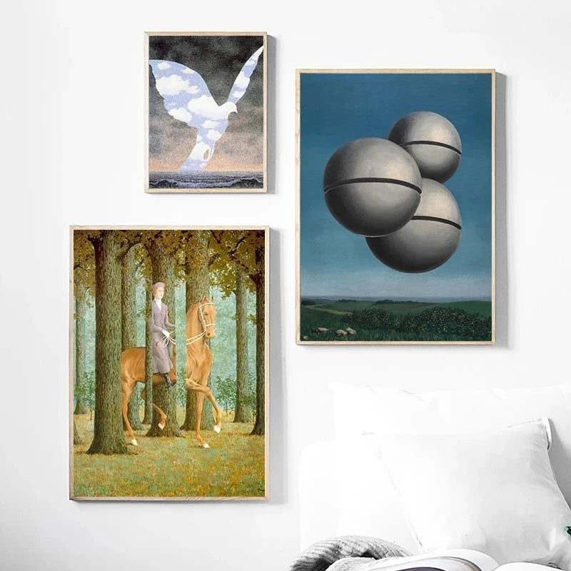 Surrealist Rene Magritte Classic Art Canvas Wall Art