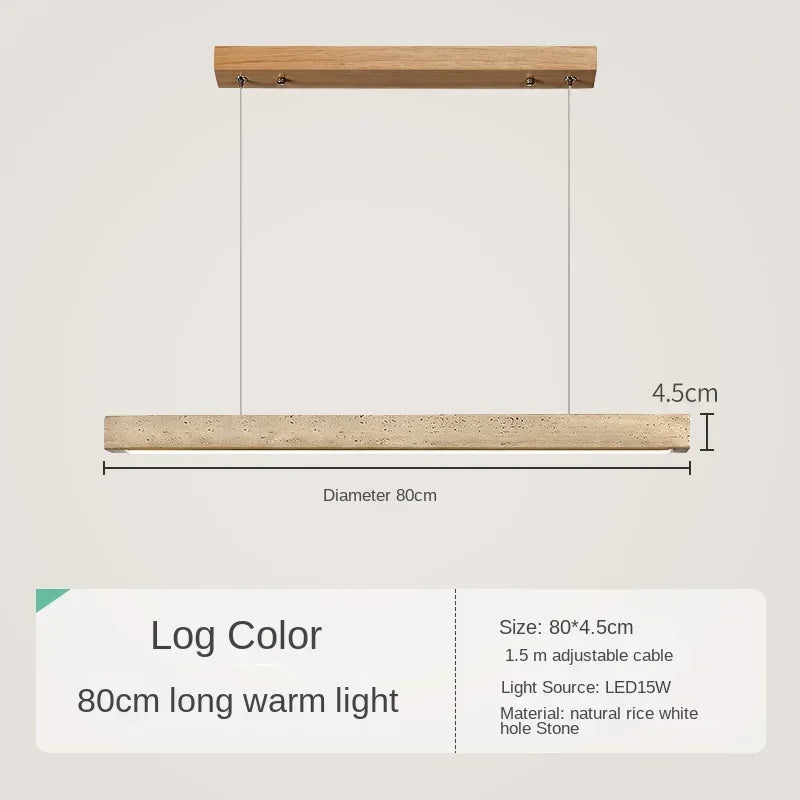 Travertine Linear Pendant Light