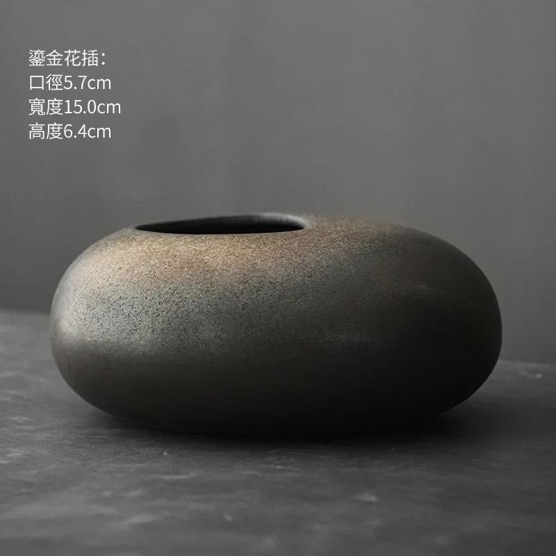 Abstract Stone Terracotta Flower Vase