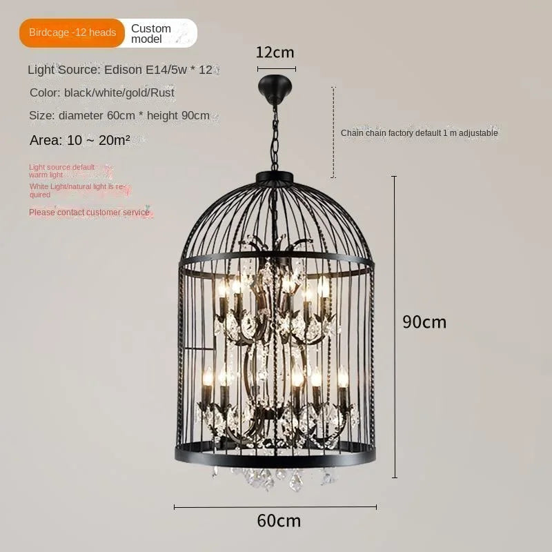 Wrought Iron Orb Chandelier