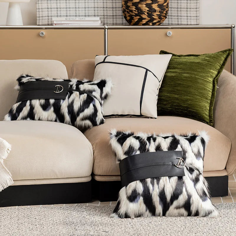 Soft Plush Throw Pillow Cover — alternate view