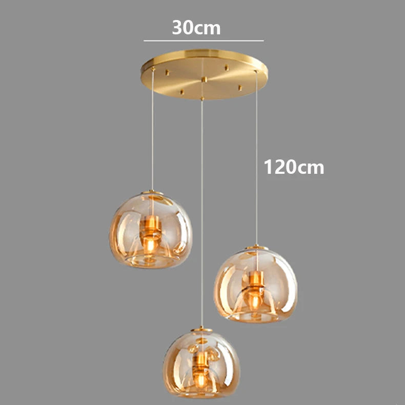 Iron Glass LED Pendant Light