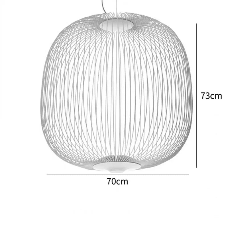 Yellow spoke chandelier style D at 70 centimetres with cord drop