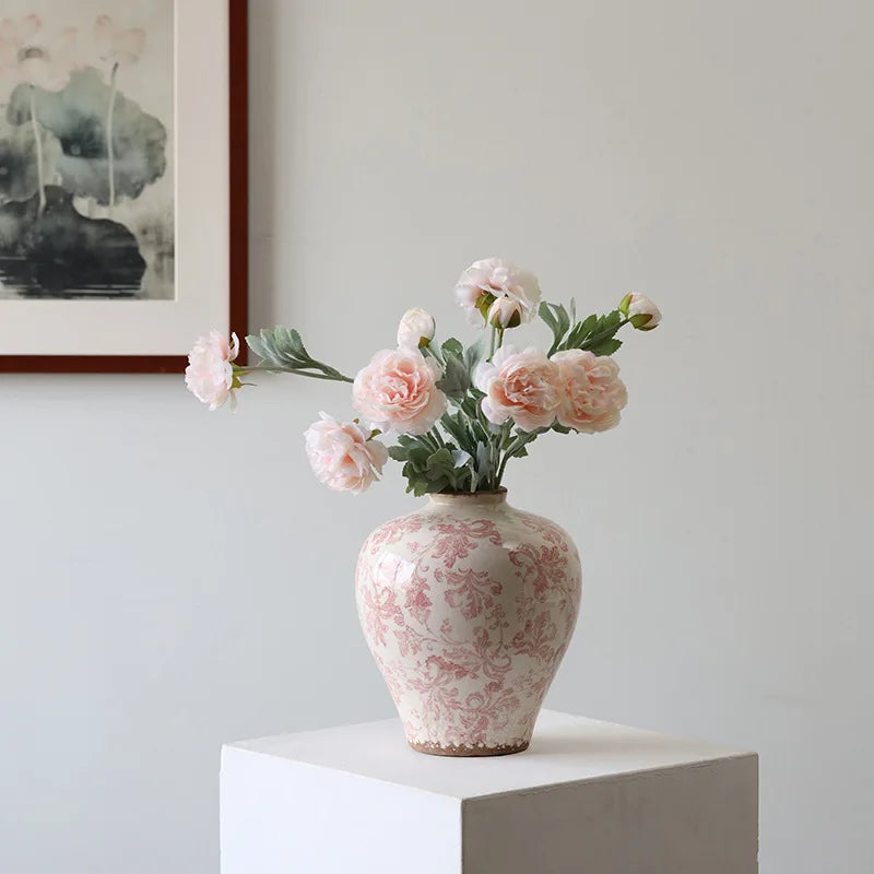 Blue white porcelain Chinese retro ceramic vase home décor