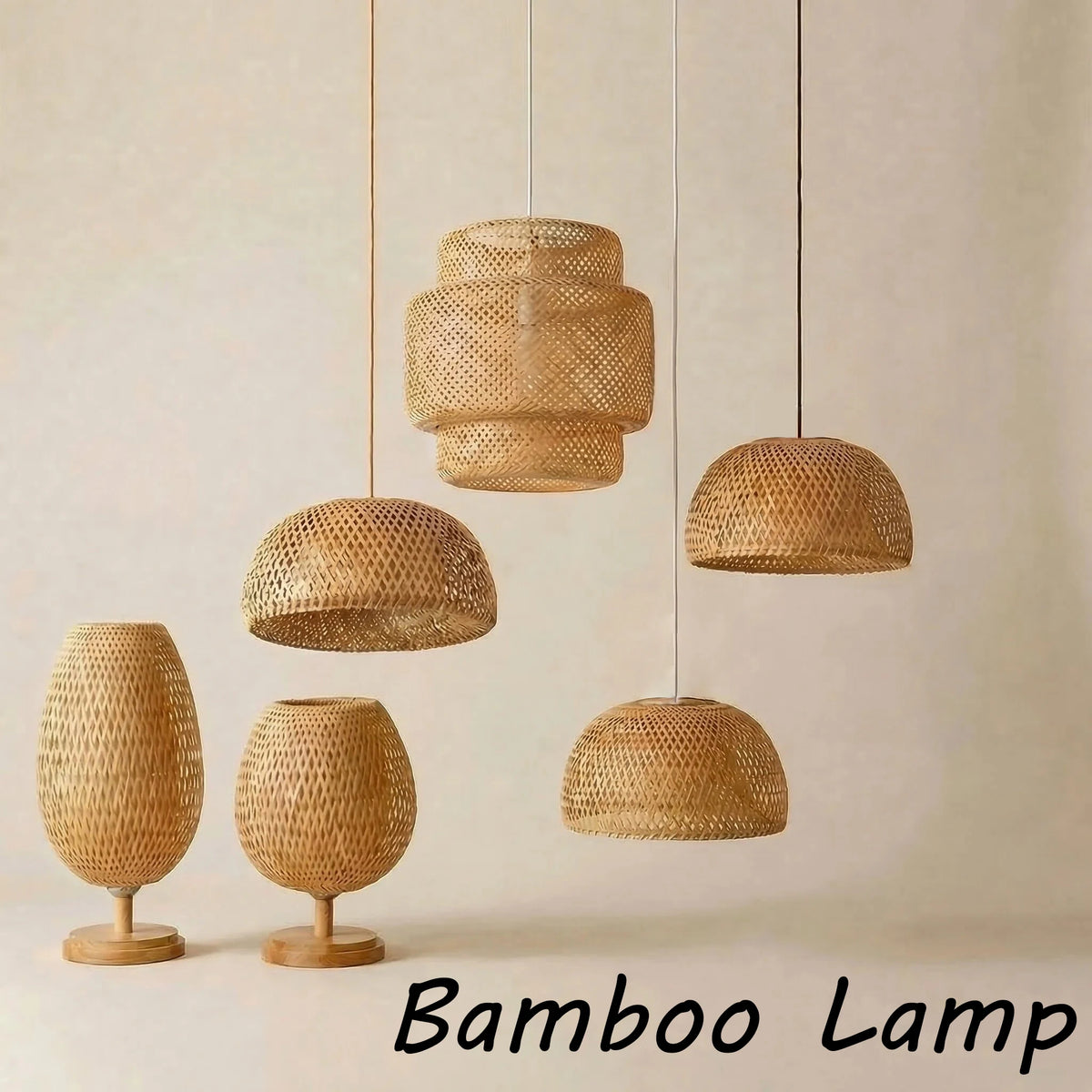 Hand Knitted Bamboo Pendant