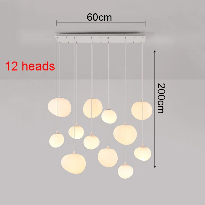 App and remote controlled acrylic chandelier with dimmable LED light