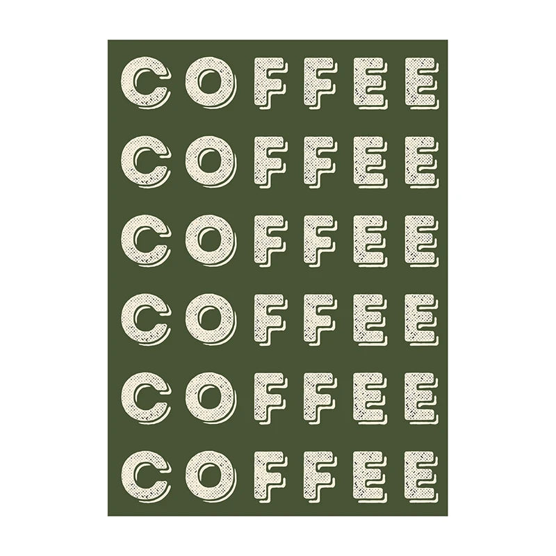 Coffee diver whimsical canvas wall art print — multiple size comparison