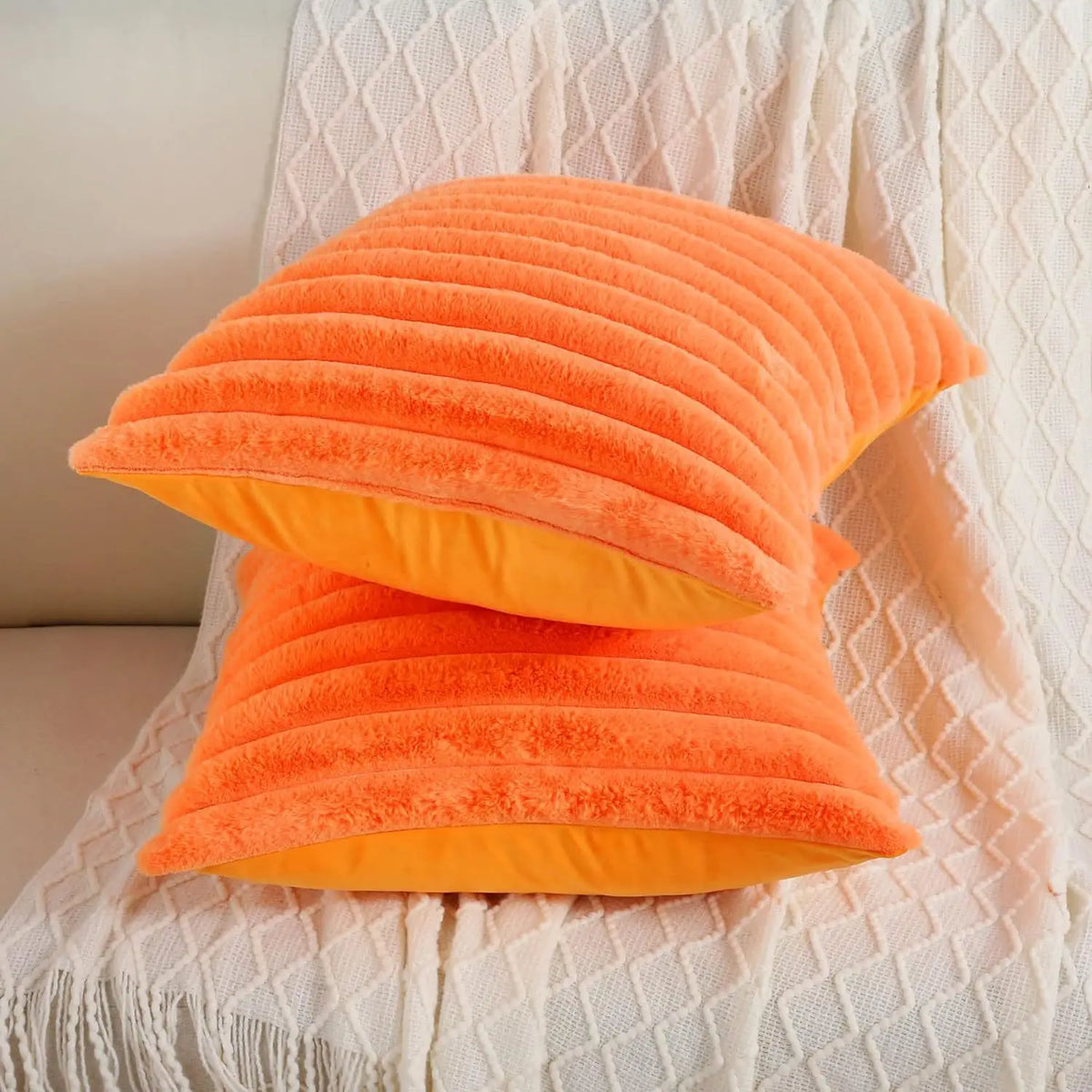 Woven Stripe Throw Pillow Cover
