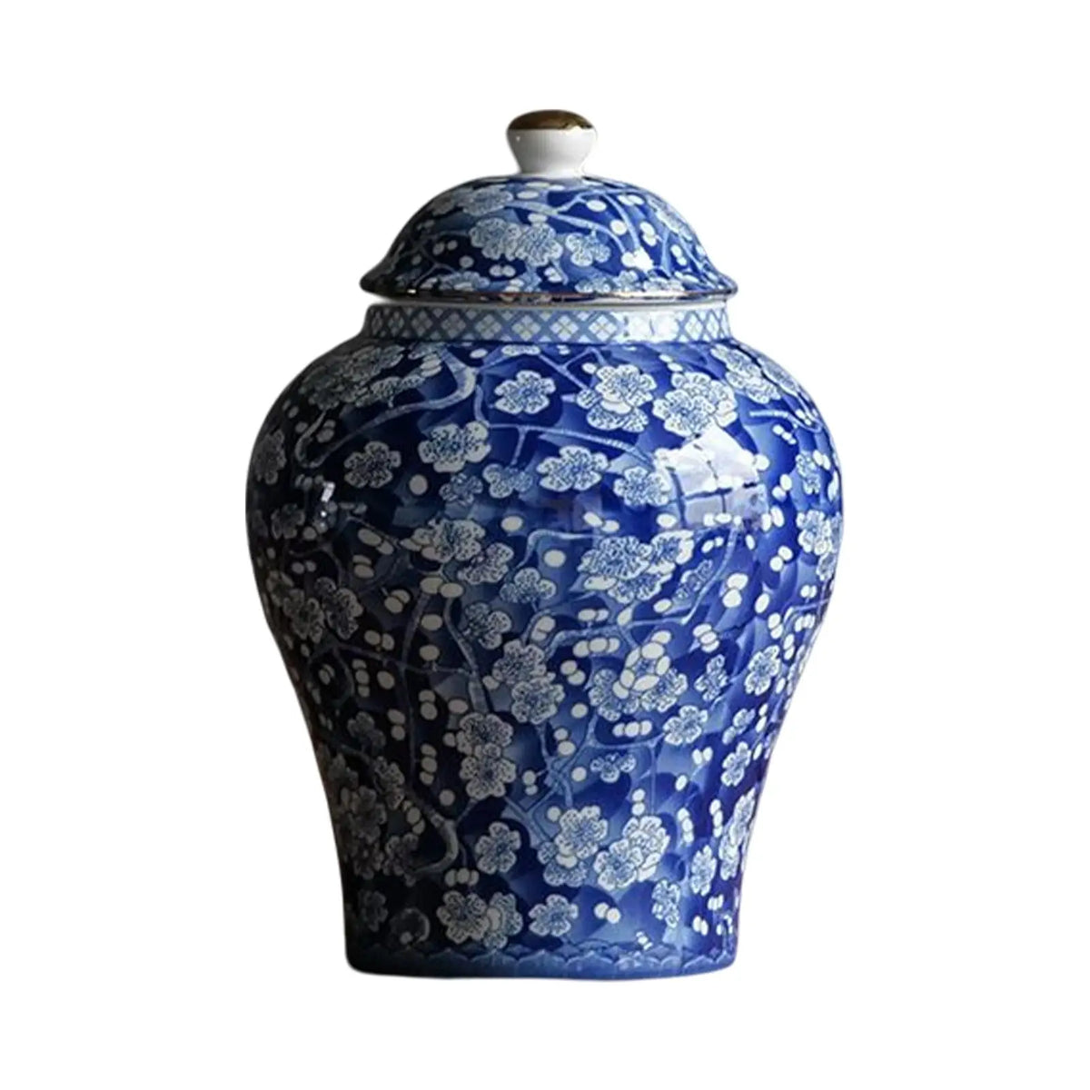 Glazed Ceramic Ginger Jar Vase