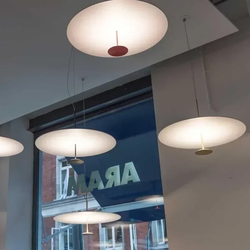 Gold Black Disc Pendant Light