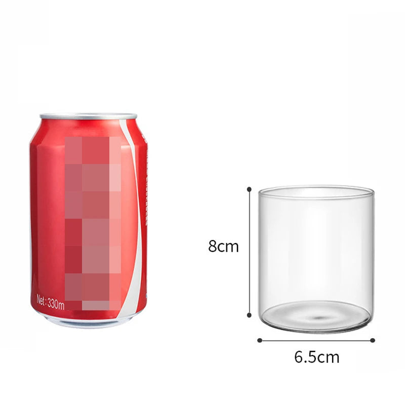 Tall 20cm clear glass cylinder vase close-up showing crystal-clear glass wall quality