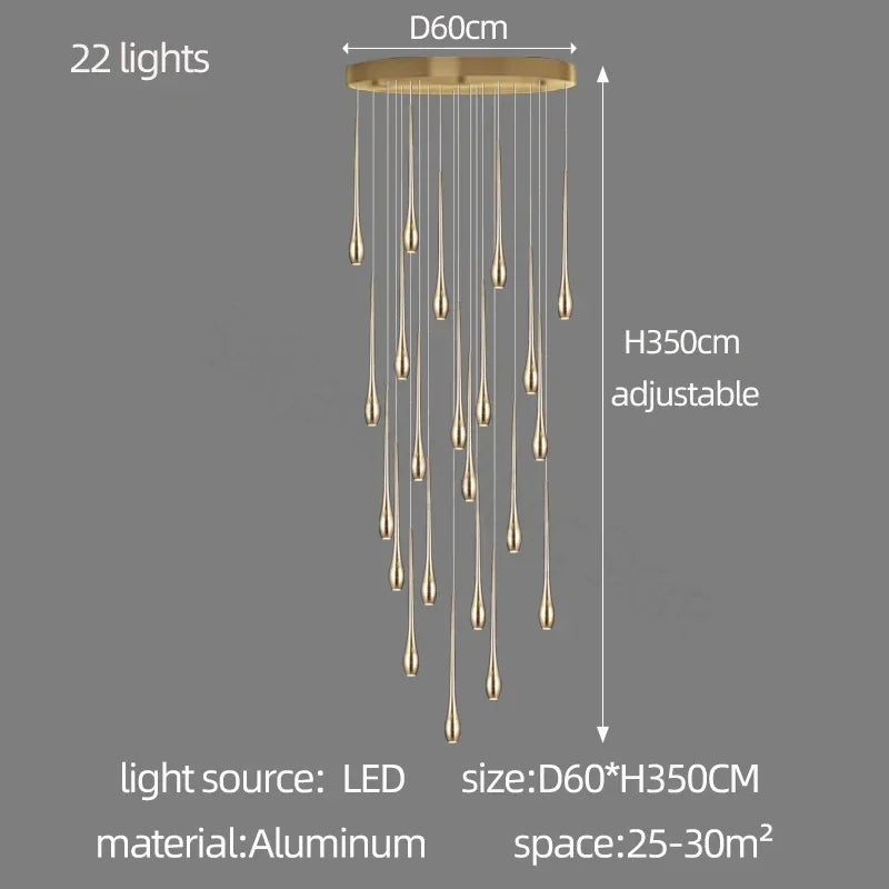 Gold branch chandelier with touch on and off switch and assembly required