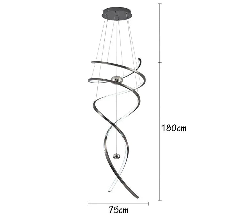 Black cascade chandelier with open geometric frames and remote dimming