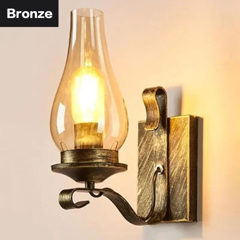 Industrial Wrought Iron Wall Sconce