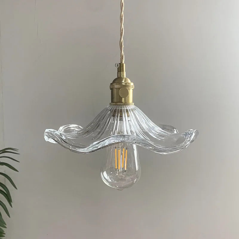 Colorful Glass Flower Pendant Light