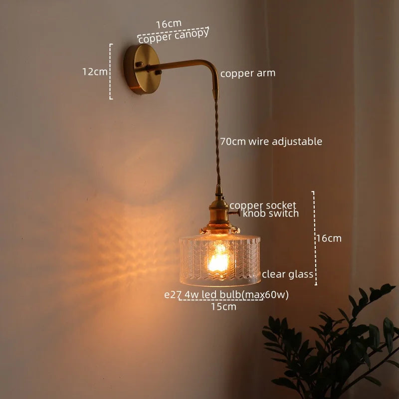 Green Copper LED Wall Sconce