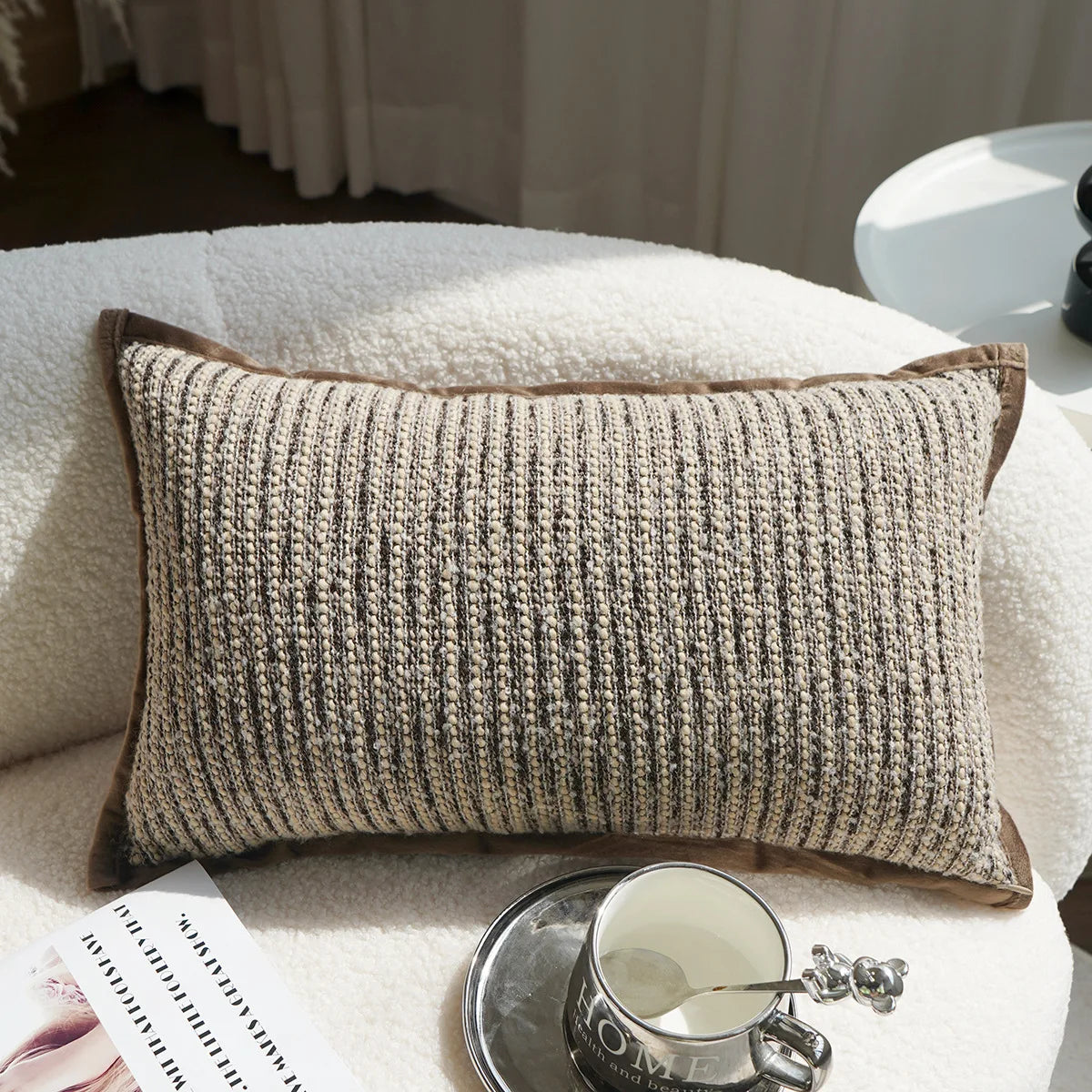 Decorative Lumbar Pillow Cover — styling detail