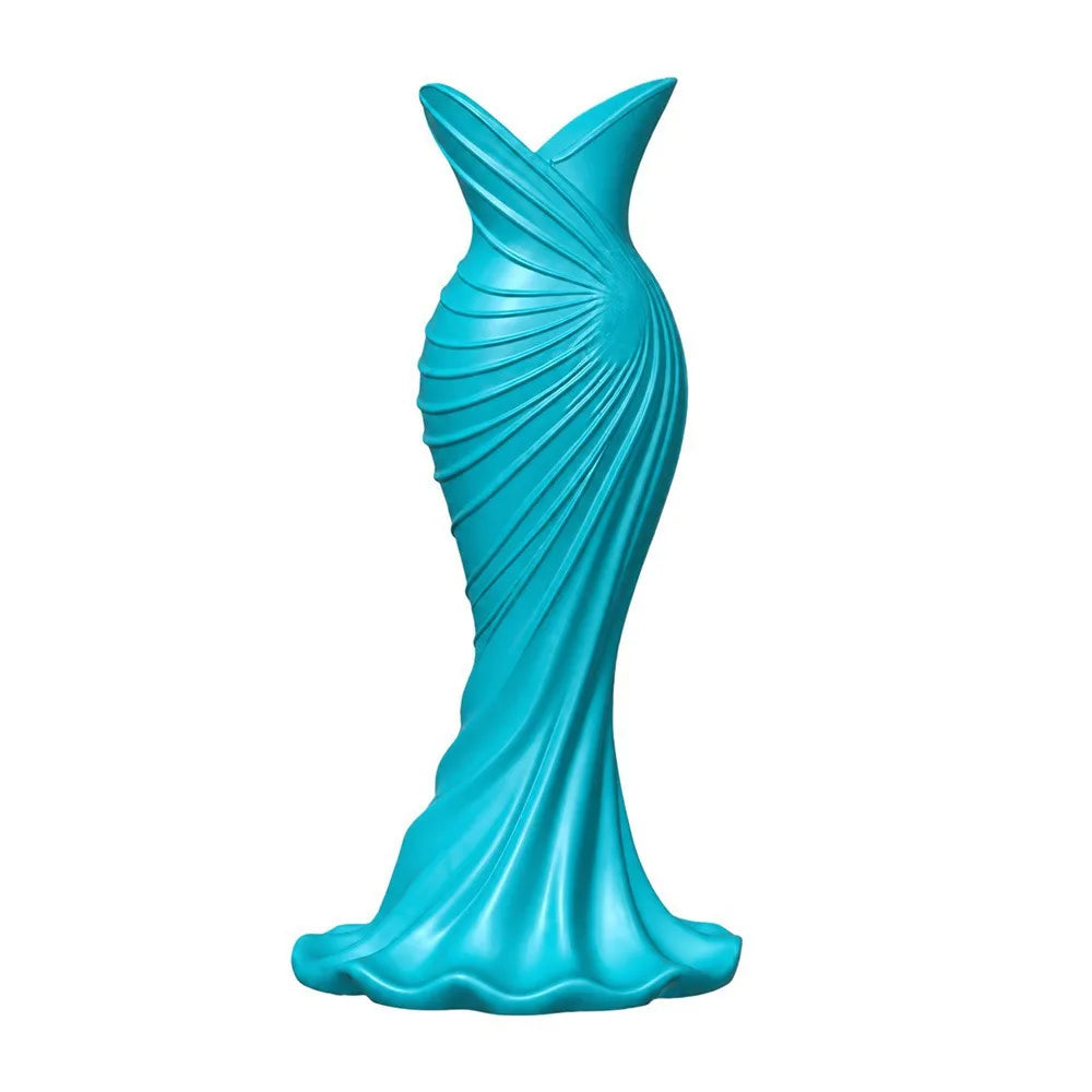 3D printed gown dress vase minimalist flower arrangement décor