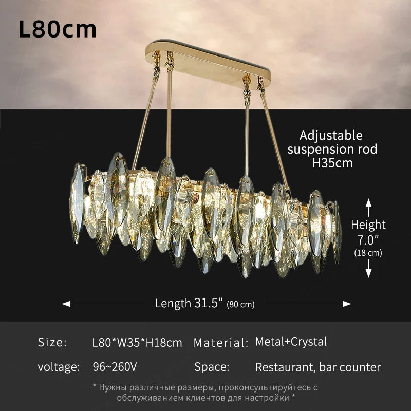 Round plated chandelier, 23.6 inch diameter, with crystal and no bulbs