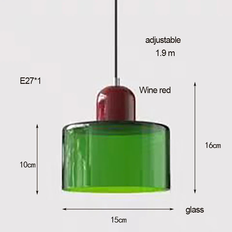 Colorful Glass Globe Pendant Light