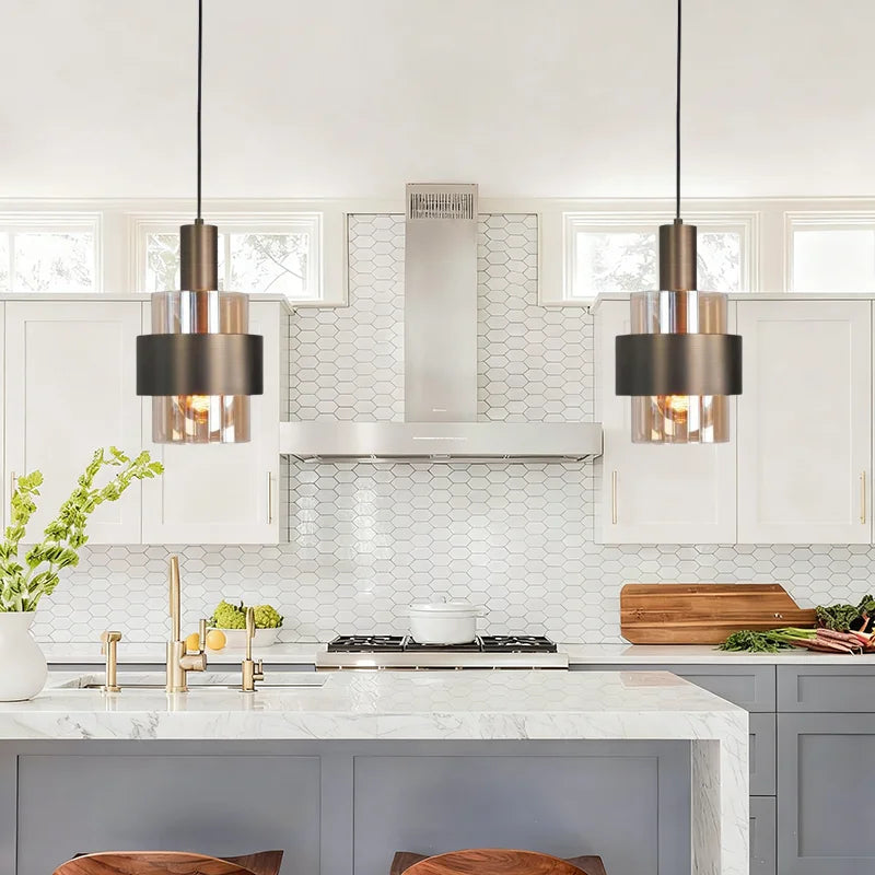 Cylinder Glass Pendant Light