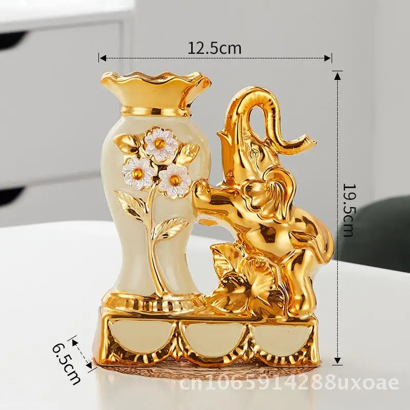 Swan pair ceramic art vase modern minimalist living room décor