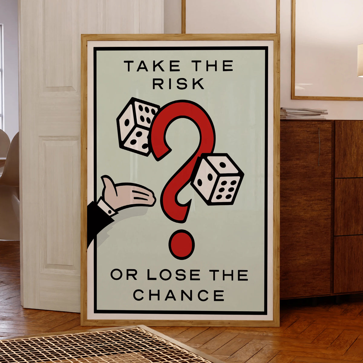 Take The Risk Motivational Quote Canvas Wall Art