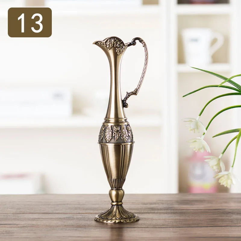 Nordic geometric electroplated metal vase housewarming gift