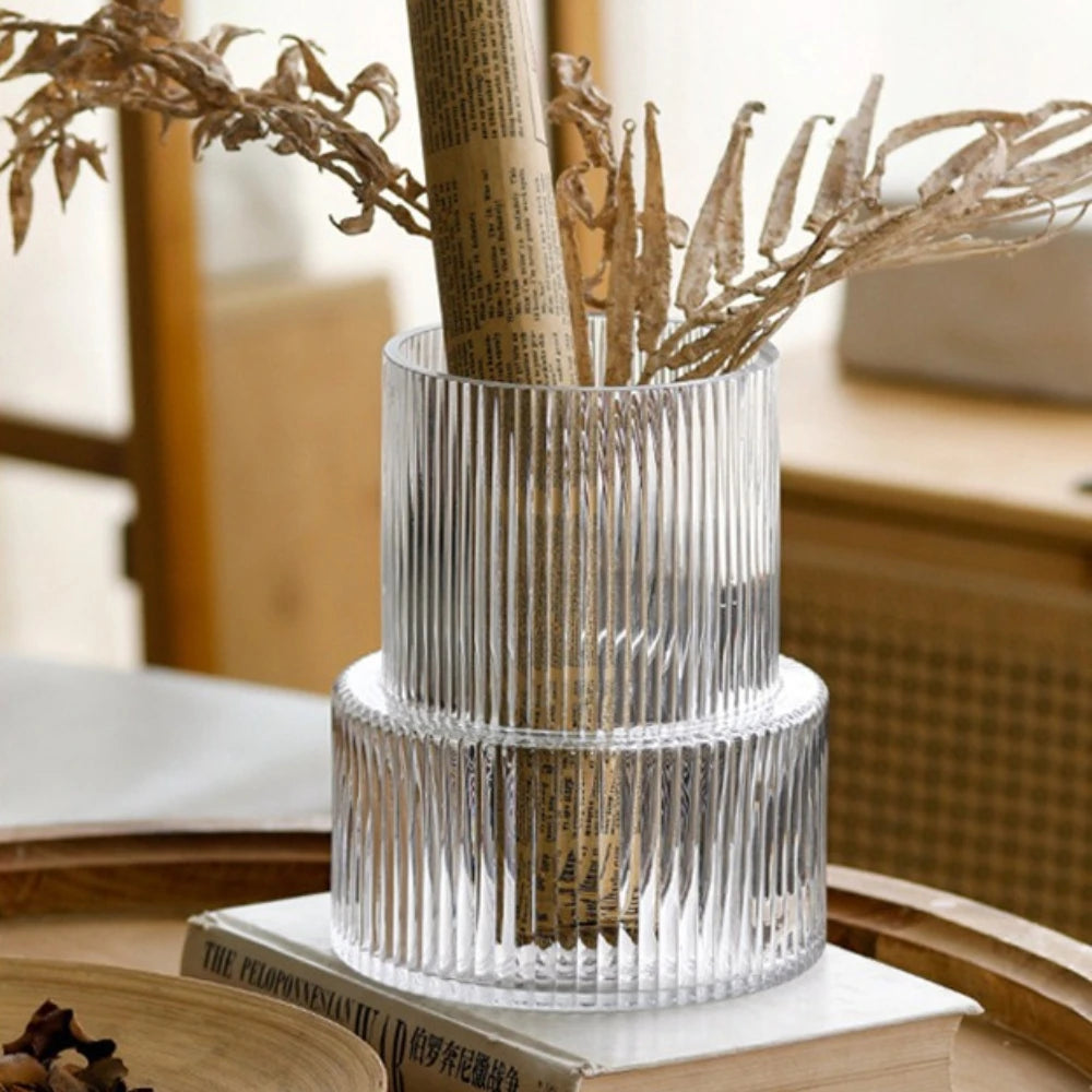 Nordic retro textured glass vase hydroponic flower arrangement
