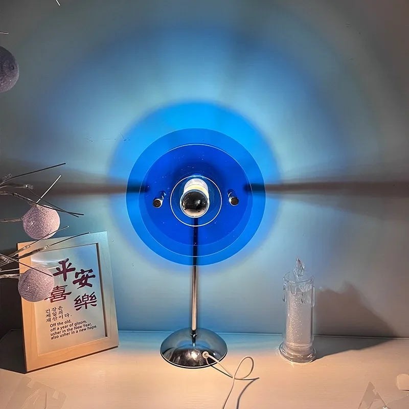 LED projection lamp displaying all three sunset colourful heart style patterns