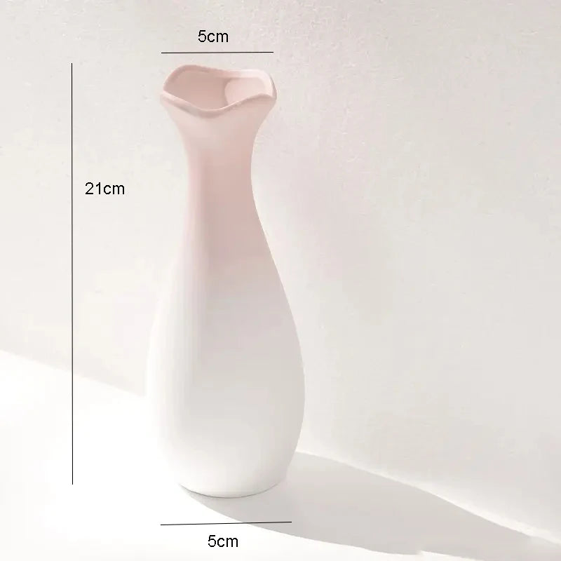 Nordic pink plastic flower vase living room modern décor