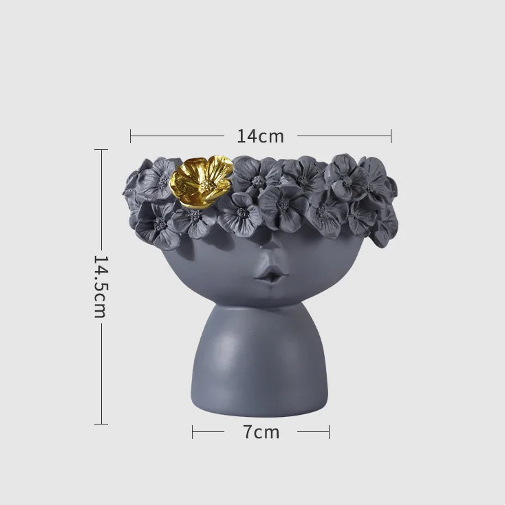Nordic Cute Girl Flower Vase Living Room Desktop | Aurelia