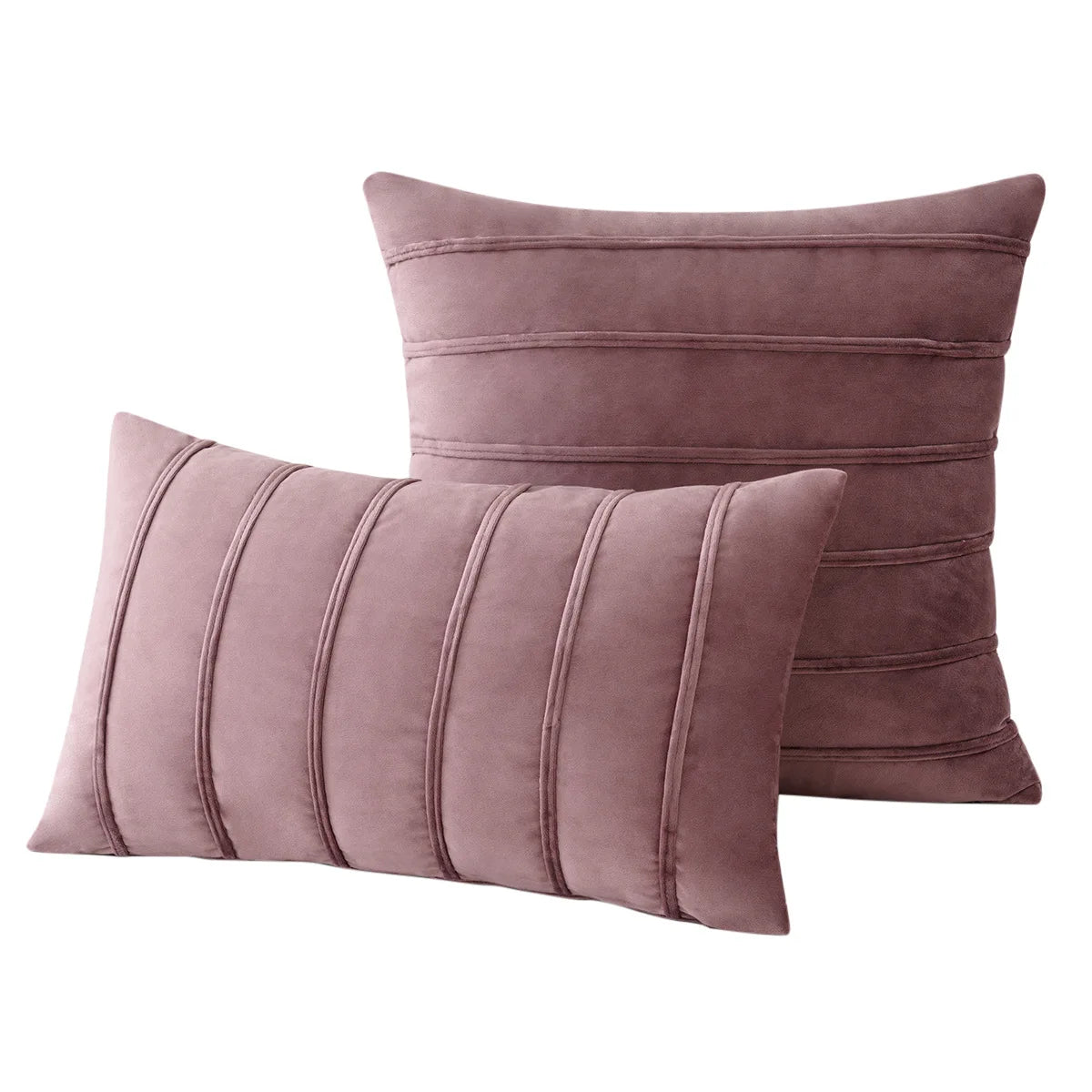 Fall Striped Velvet Pillow Cover
