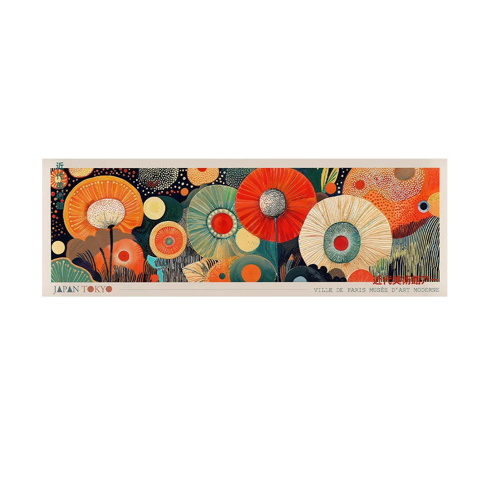 Yayoi Kusama Floral Landscape Tall Canvas Wall Art